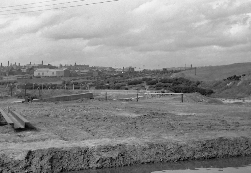 By the time this photo was taken in June 1962, the decision to close and sheet pile the entrance to the canal had been taken